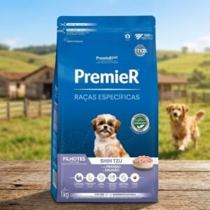 Ração Premier Pet Shih Tzu Filhotes Frango e Salmão 1kg