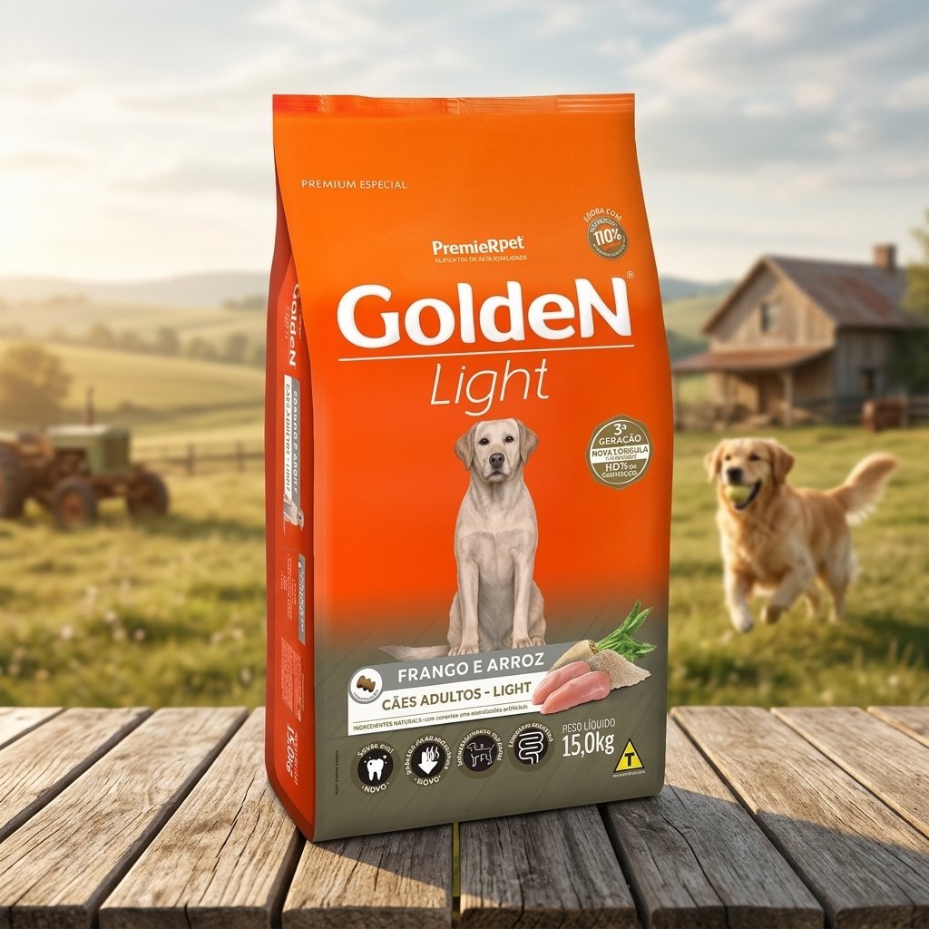 Saco de Ração Golden Special Cães Adultos Light Frango e Arroz 15kg