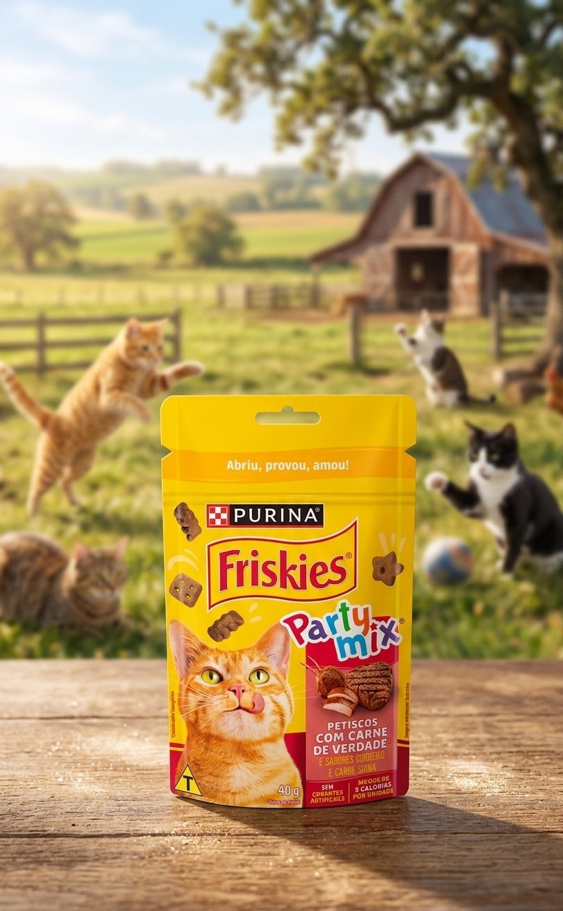 Embalagem do Petisco Friskies sabor carne para cães 40g